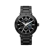 Fossil Women's CE1001 Black Ceramic Bracelet Black Analog Dial Multifunction Watch