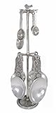 IMAGE OF Crosby & Taylor (Tin Woodsman Pewter) SuperPost, Measuring Cup and Spoon Set, Featured in Paula Deen, Birds Design (SUP14)