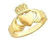 Ladies Claddagh Ring in 14K Yellow Gold