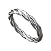 Platinum Triple Twisted Wire Infinity Band Ring