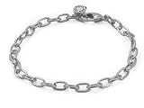 CHARM IT!© Silver Single Chain Link Charm Bracelet
