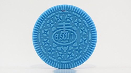 Cookie Biscuit Teething Toy BPA Free FDA Approved Light Blue A Safe Unique Baby Gift