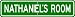 NATHANIEL ROOM SIGN - Personalized Gift Boy or Girl, Aluminum