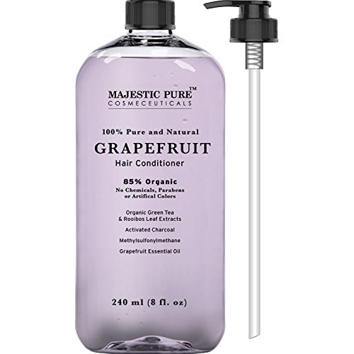 Majestic Pure Hair Conditioner for Damaged Hair, Pink Grapefruit Natural Conditioner, 85% Organic, 8 Fluid Ounce
