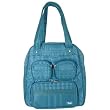 Teal Blue Lug Koie Puddle Jumper Ideal Travel Tote with pockets galore