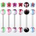 White Butterfly acrylic tongue ring
