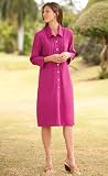 Button-front Linenweave Shirtdress