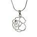Olive N Figs Sterling Silver Rose Pendant Necklace with 18\
