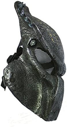 YIDUO(TM) Wire Mesh Alien Vs Predator AVP Wolf 2.0 Full Face Protection Paintball Mask Protective Gear War Game Fiberglass masks Halloween Costume BB Gun