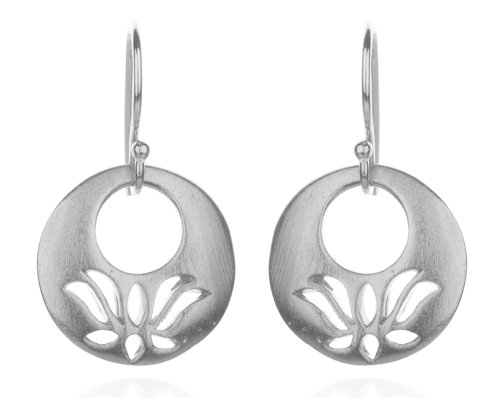 Satya Jewelry Silver Lotus Eyelet Earring