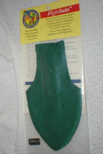 X-Large Forest Green Avian Fashions Flightsuit (Bird Diaper) w/Liners