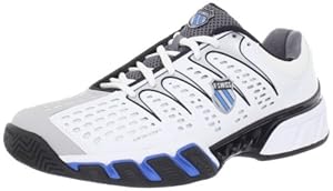 K-Swiss Men's Bigshot II Tennis Shoe,White/GllGrey/Blk/Brillant Blue,11 M US
