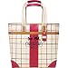 Coach Tattersall Heritage Stripe XL Bag Tote 12221 Pink