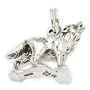 Sterling Silver 3D WOLF Charm