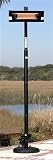 Well Traveled Living Black Powder Coated Steel Straight Pole Mounted Infrared Patio Heater