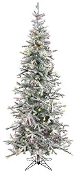 7' Pre-Lit Winter Fun Flocked Christmas Tree w/ Multi G40 Lights