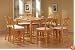 9 Piece Maple Finish Counter Height Dining Set with Butterfly Leaf