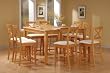 9 Piece Maple Finish Counter Height Dining Set with Butterfly Leaf By Coaster Furniture