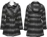 DOLLHOUSE Herringbone Wool-Blend Coat [6787C] Grey/Black