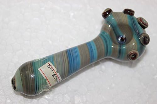 5" Beautiful SPOON SHAPED thick color changing **STRIPED** incense holder "PIPE"