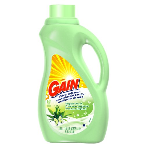 Gain Liquid Fabric Softener, Original Fresh, 60 Loads, 51-Ounce Bottles (Pack of 8)