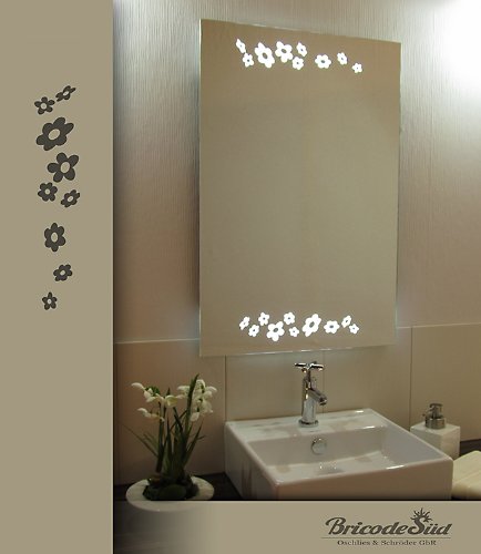 Bricode Süd LED Lichtspiegel Badspiegel Leuchtspiegel 50x75 -0481 Duet