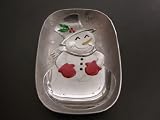 Gorham Metalware Christmas In Color Rectangular Tray-Snowman