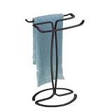 BRONZE Cameo fingertip double TOWEL stand holder NEW