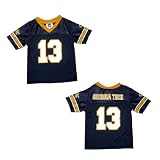 NCAA Georgia Tech Yellow Jackets Youth / Boys Athletic Comfortable Fit Short Sleeve Jersey Shirt - Dark Blue