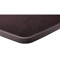 SIEGER 233/C-M Boulevard-Klapptisch 115 x 70 cm mit Mecalit-Pro-Platte, Stahlrohrgestell champagner, Tischplatte Schieferdekor, mocca