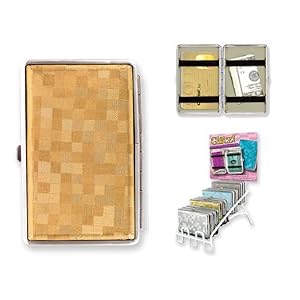 Metro Mini Glitz Metallic Metropolitan Designer Credit Card Case Wallet - 6 Colors Available