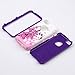 iPhone 5C Case, Tradekmk(TM)Hybrid Three Layers Combo Hard Soft High Impact Hard Back Case Protective Cover Fit For Apple iPhone 5C(Purple+Pink),with Stylus Pen,Screen Protector and Cleaning Cloth