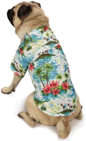 Hawaiian Luau Dog Shirt Summer Tee - Small/Medium