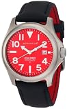 Momentum Men's 1M-SP00R12B Atlas Red Dial Black Touch Leather Watch