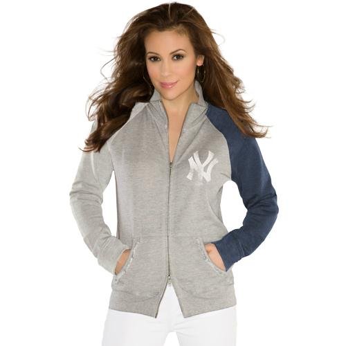 Touch by Alyssa Milano New York Yankees Ladies Velocity Full Zip Track Jacket - Ash at Amazon.com