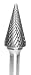CARBIDE BUR GROBET MADE IN U.S.A. CONE 5/8X1-1/8X1/4 DOUBLE CUT
