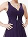 Ever-Pretty Double V-Neck Rhinestones Ruched Bust Hi-Lo Evening Party Dress 09983