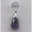 Amethyst Purple CZ Teardrop FishwirePendant