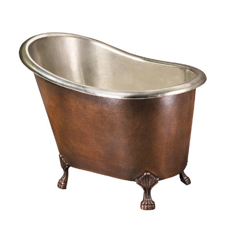 Barclay Copper Slipper Tub Nickel Interior