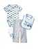 Babygear Baby-Boys Infant 4 Pack Everyday Ready For Fun Set, Blue, 9-12 Months
