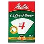 Melitta Cone Paper Coffee Filters, No. 4 White
