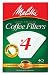 Melitta Cone Paper Coffee Filters, No. 4 White