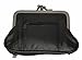 LeatherBoss Large Coin Purse Double Frame With Zipper Pocket - Black s 3.1/2