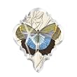 Blue Butterfly Fringe Studio Chandlier Crystal Drop Shape Magnet