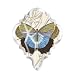 Blue Butterfly Fringe Studio Chandlier Crystal Drop Shape Magnet