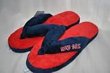 Boston Red Sox Team plush soft Flip Flop Thong size large Slippers