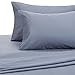 Amazon Brand – Pinzon 500-Thread-Count Pima Cotton Sateen Bed Sheet Set - Full, Flint Blue