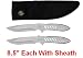 2pc 8.5 Silver Army Rangers Throwing Knives Thrower Knife