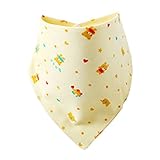 GOGO Printed Bibs For Newborn, Snap Bandana Baby Bibs, 1 Pc-Bear
