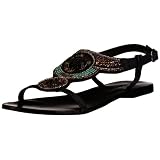 Moda in Pelle Noreena Black Thong Sandals NOR01 3 UK